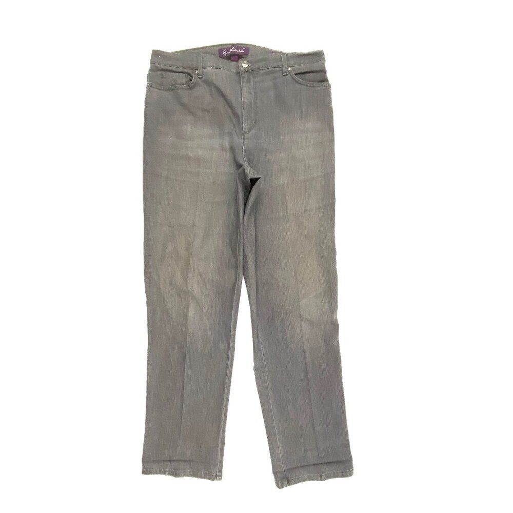 Gloria Vanderbilt Amanda Straight Leg‎ Women's size 16 Gray Denim jeans